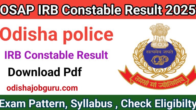 Odisha Police Result 2025: Check Constable and SI Exam Results Online